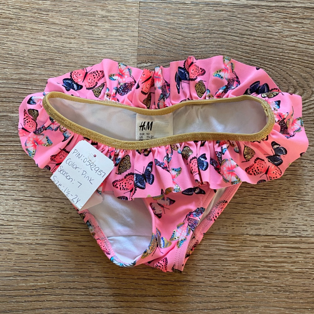 Butterfly bathing suit bottoms H&M pink